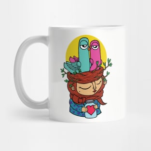 The Love Pigeons: A Whimsical Tale of Tender Moments Mug